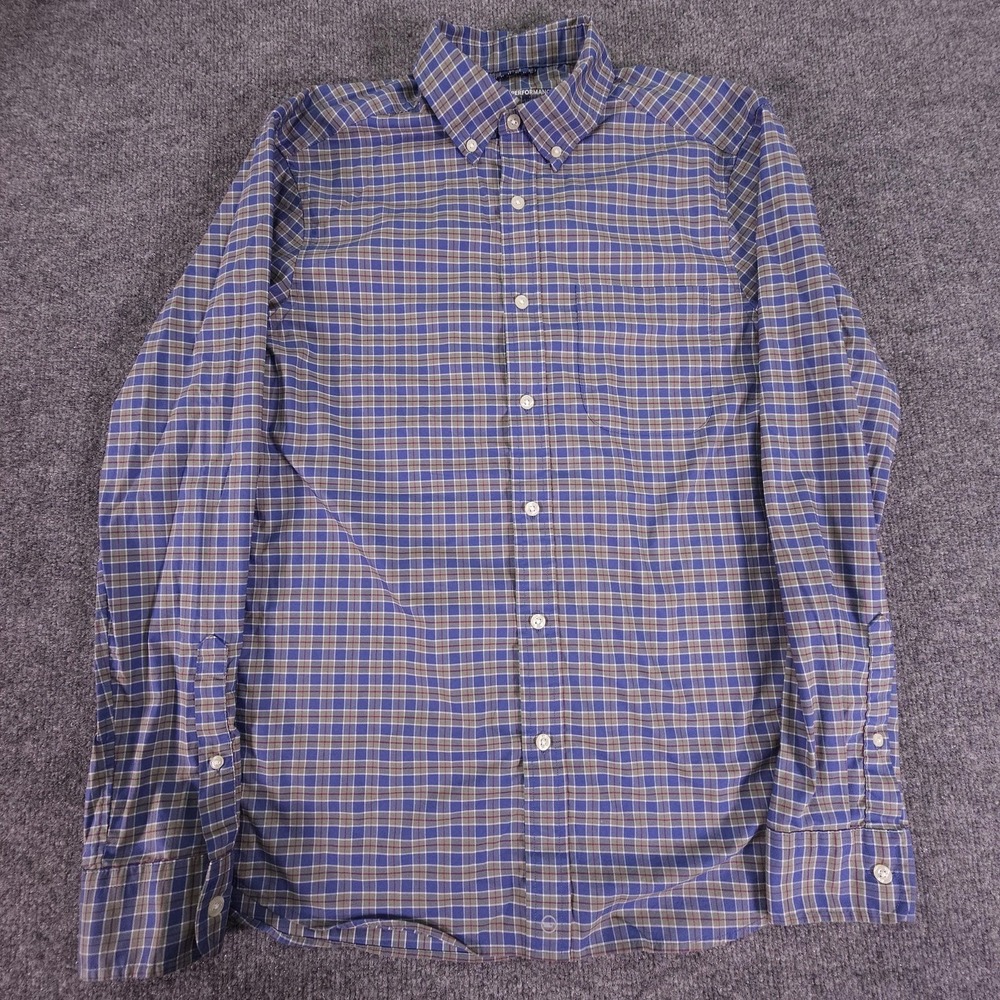 Vineyard Vines Shirt Mens Small Blue Plaid On-the-Go Performance Button Down